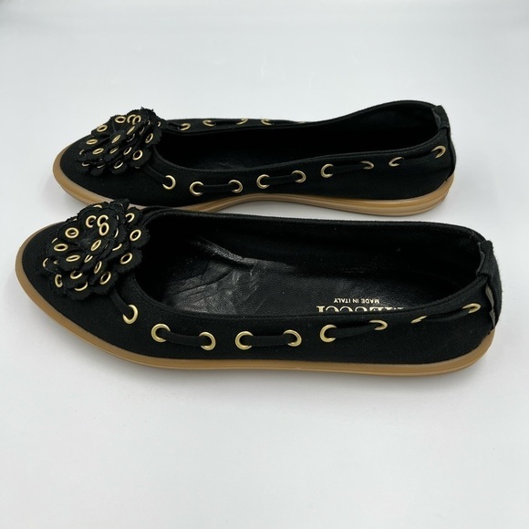 SESTO MEUCCI Black Floral Gold Ringlet Loafers - Picture 7 of 9